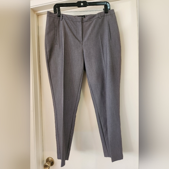 Topshop Womens Cropped High Rise Dress Pants‎ Slacks Gray Size 10 - Picture 1 of 12